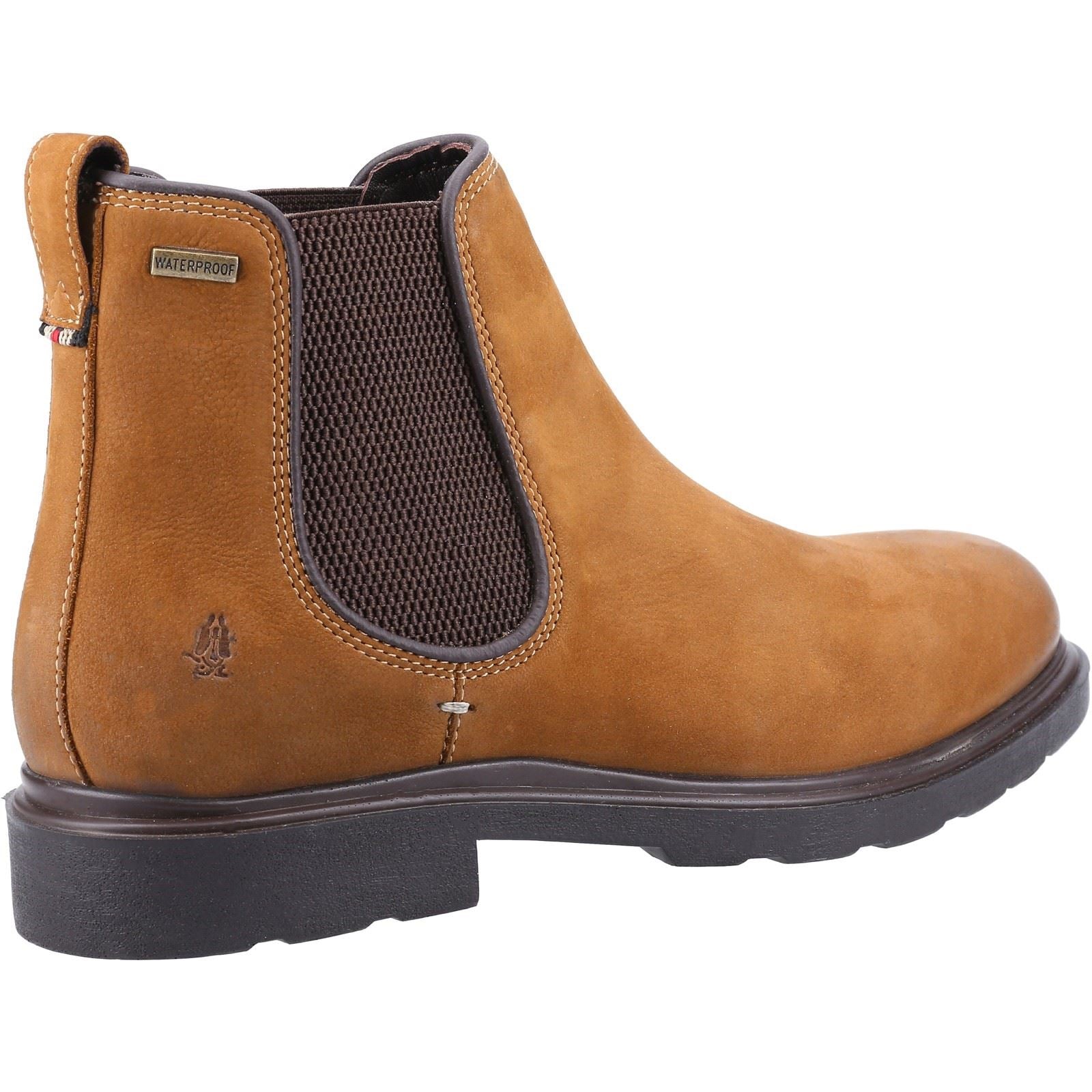 Hush Puppies Preston Chelsea Herren Stiefeletten Aus Sandfarbenem Rauleder