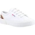 Superga 2630 Stripe Pad Leopard 100% Baumwolle Damen Weiße/Leopard Sneakers