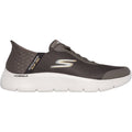 Skechers GO WALK Flex Hands Up Textile Herren Braune Sneakers