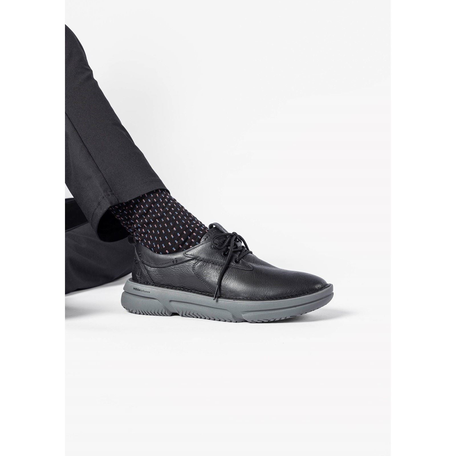 Hush Puppies Baylor Herren Schwarz Leder Sneakers