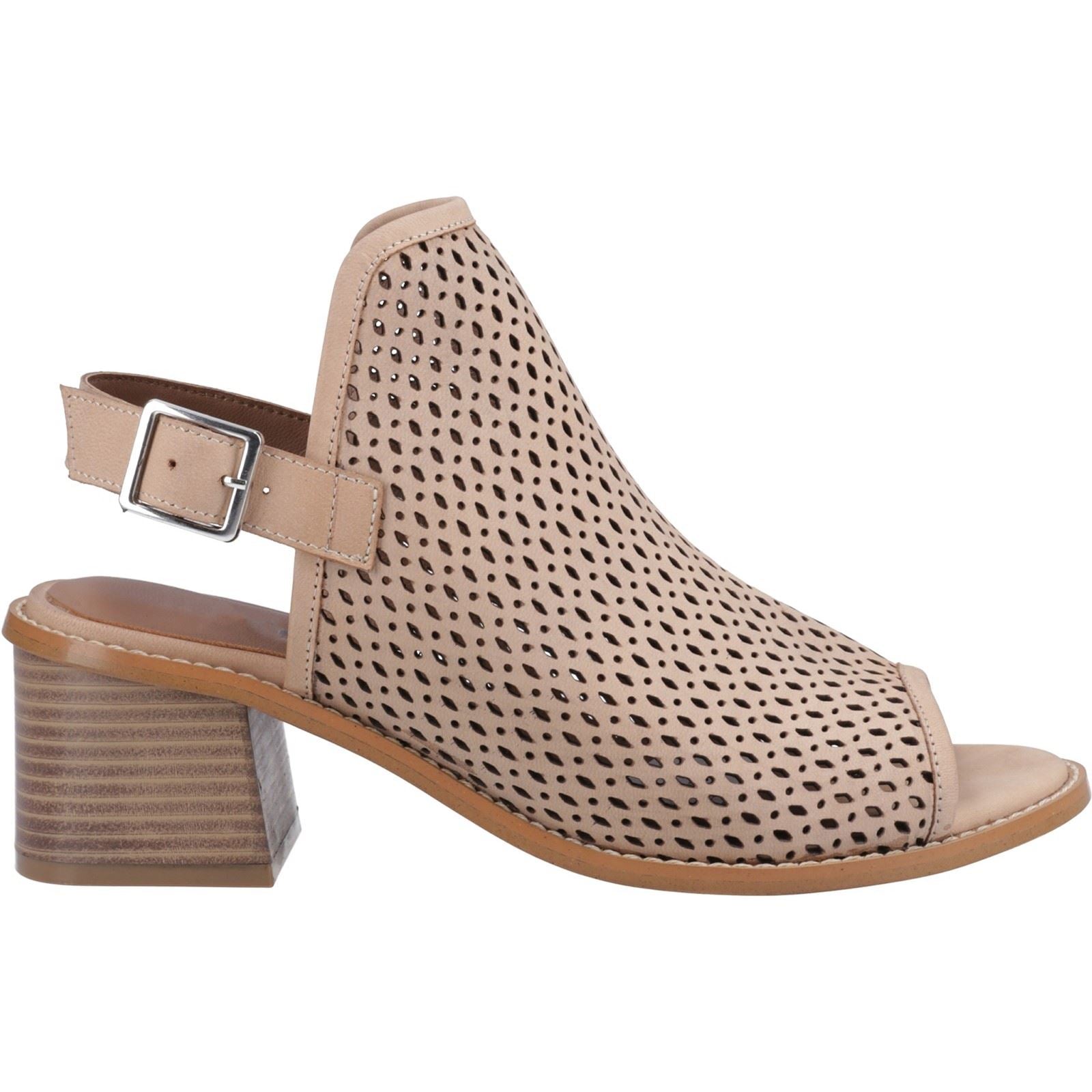 Hush Puppies Louise Heeled Damen Sandalen Aus Leder In Taupe