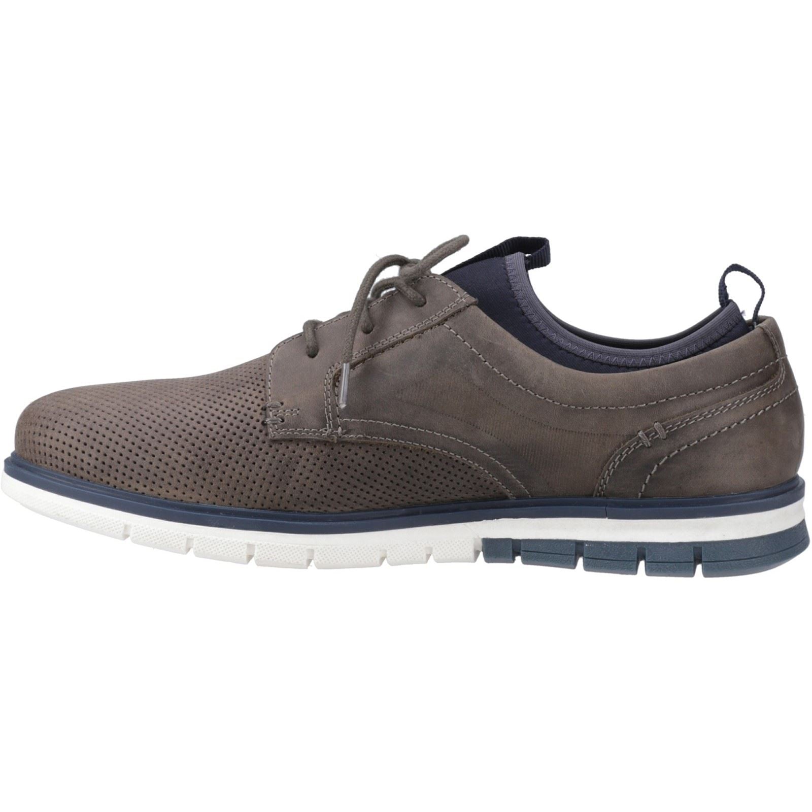 Pod Murphy Leder Herren Graue Schnürschuhe
