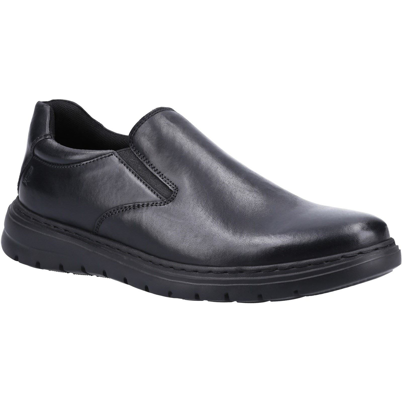 Hush Puppies Trent Herren Slip-On Schuhe Aus Schwarzem Leder