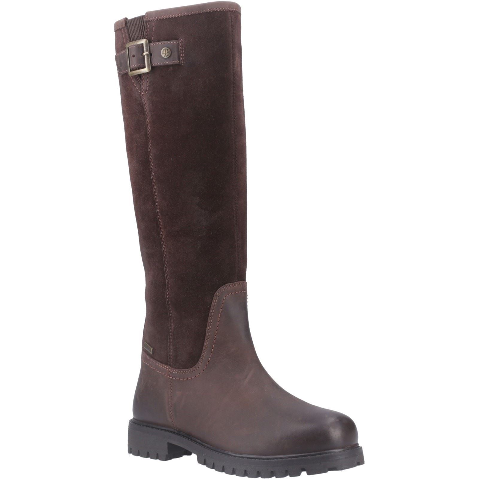 Hunter Canna Tall Leder Damen Braune Stiefel