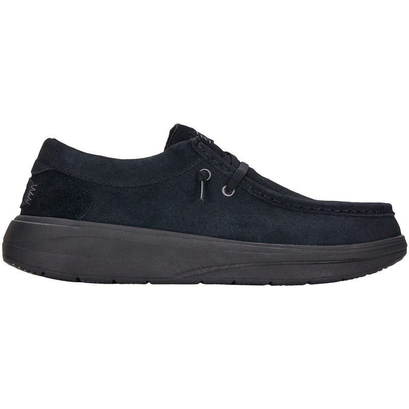HEYDUDE Wally X Wildleder Herren Schwarze Bootsschuhe