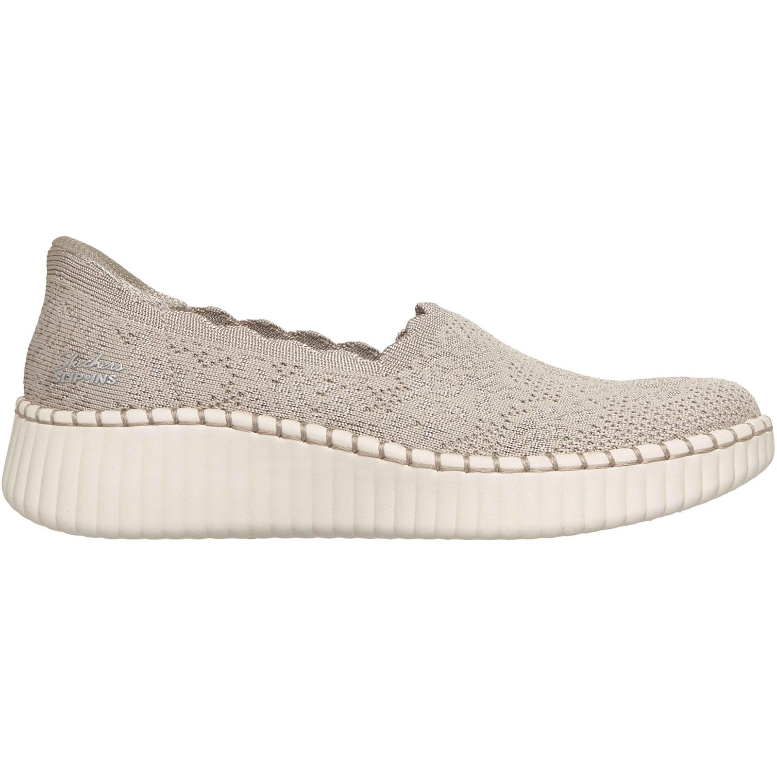 Skechers Wilshire Boulevard Polyester Damen Taupe Sneaker