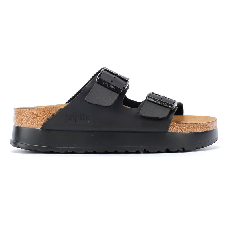Birkenstock Arizona Flex Platform Damen-Sandalen In Schwarz