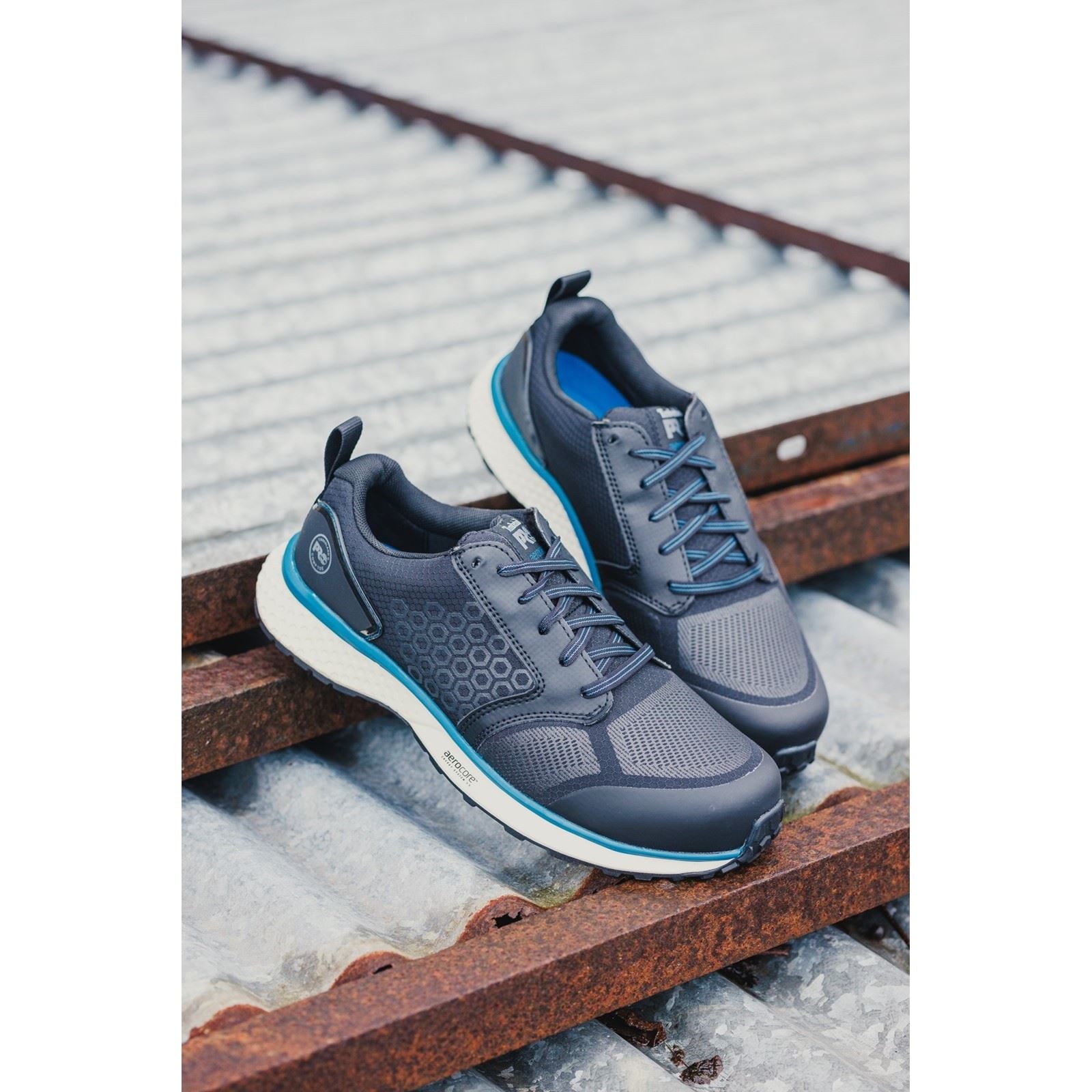 Timberland Pro Reaxion Synthetische Schwarz/Blaue Sicherheits Sneakers