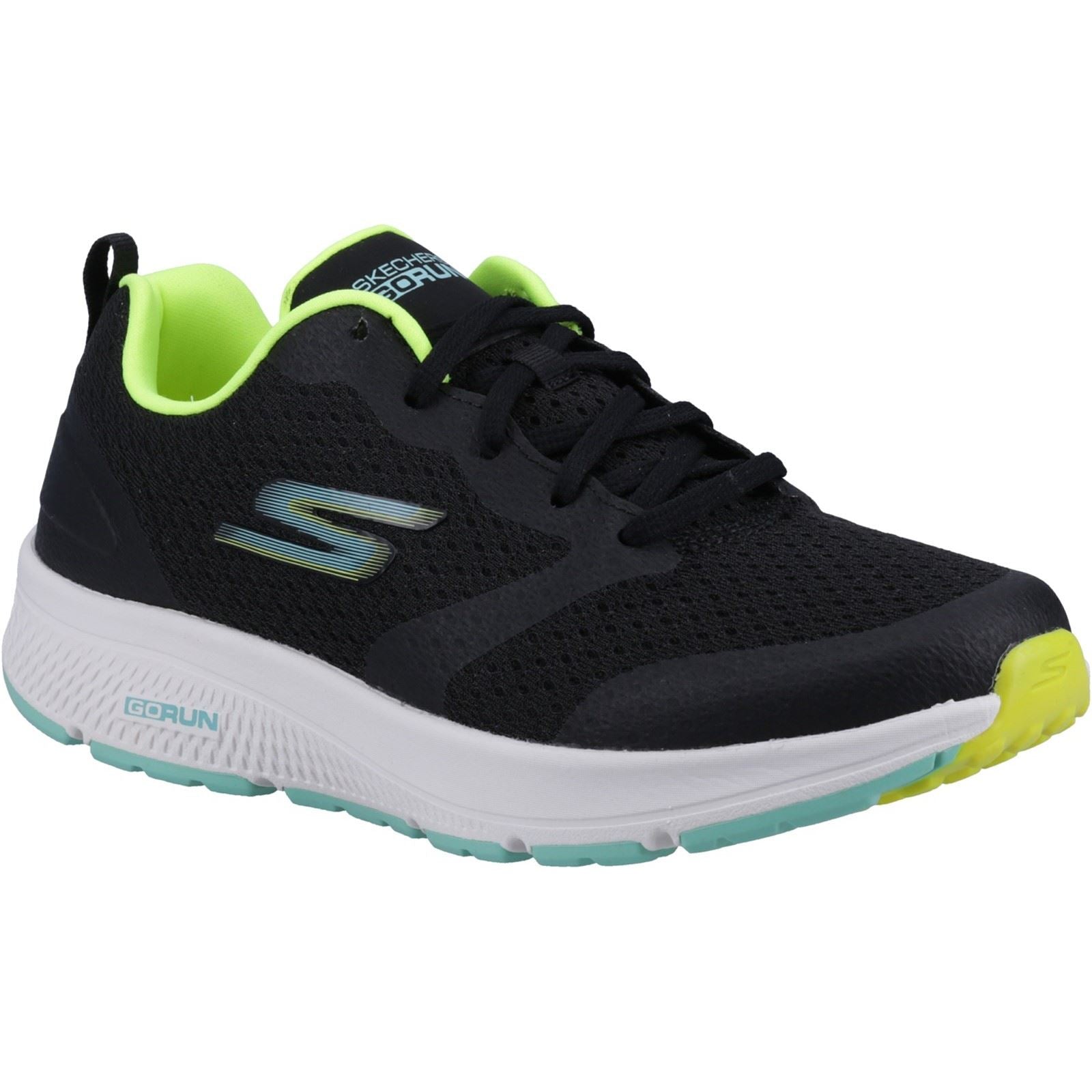 Skechers GO RUN Consistent - Intensify-X Textile Damen Sneaker In Schwarz/Limette