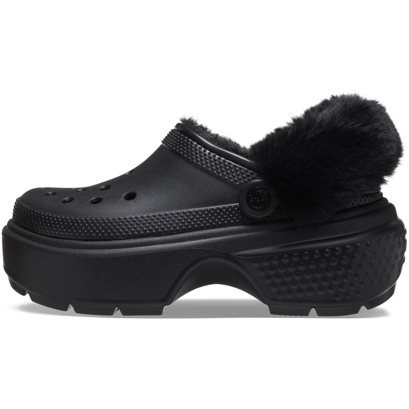 Crocs Stomp Lined Eva Damen Hausschuhe In Schwarz