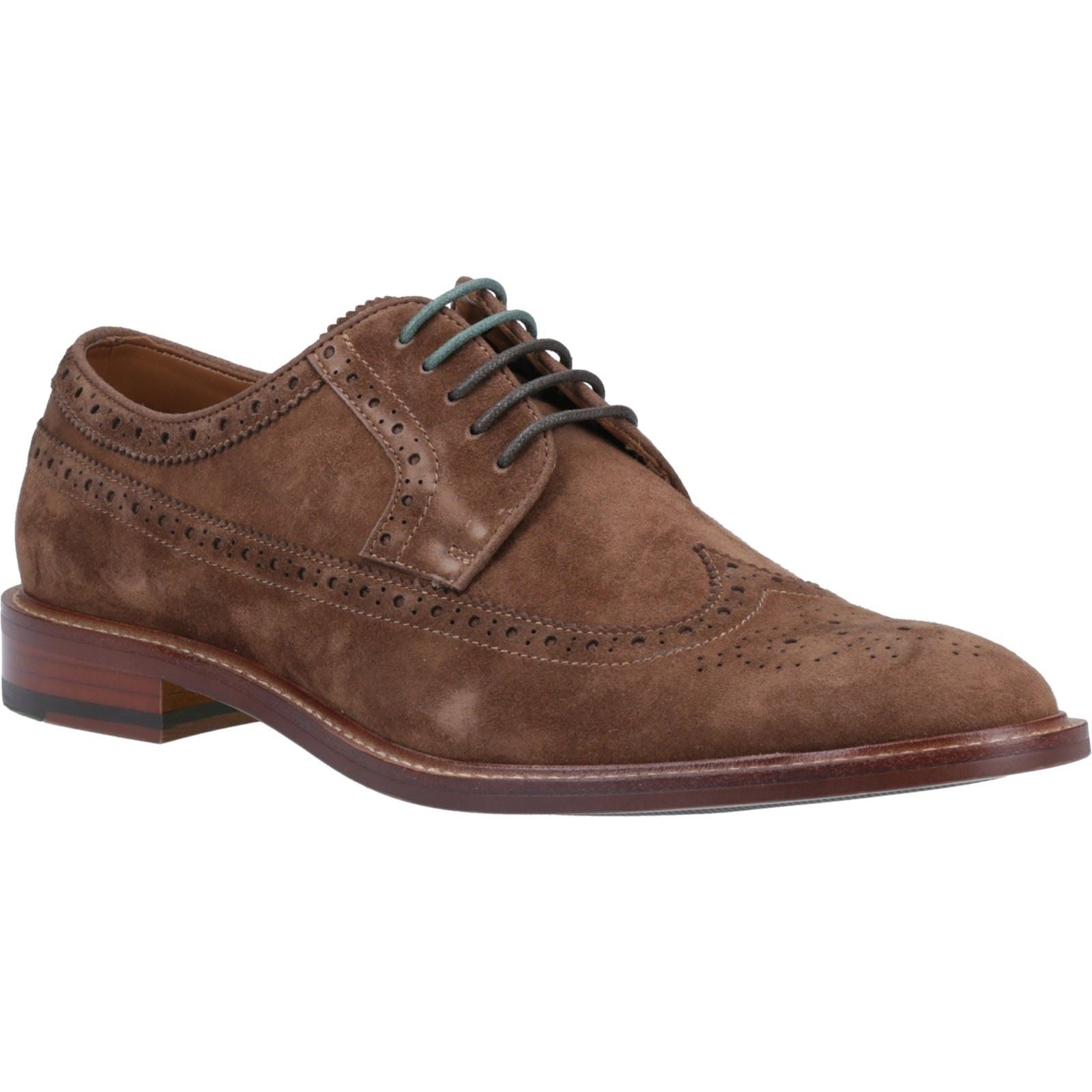 Dune Superior Wildleder Herren Braune Brogues-Schuhe