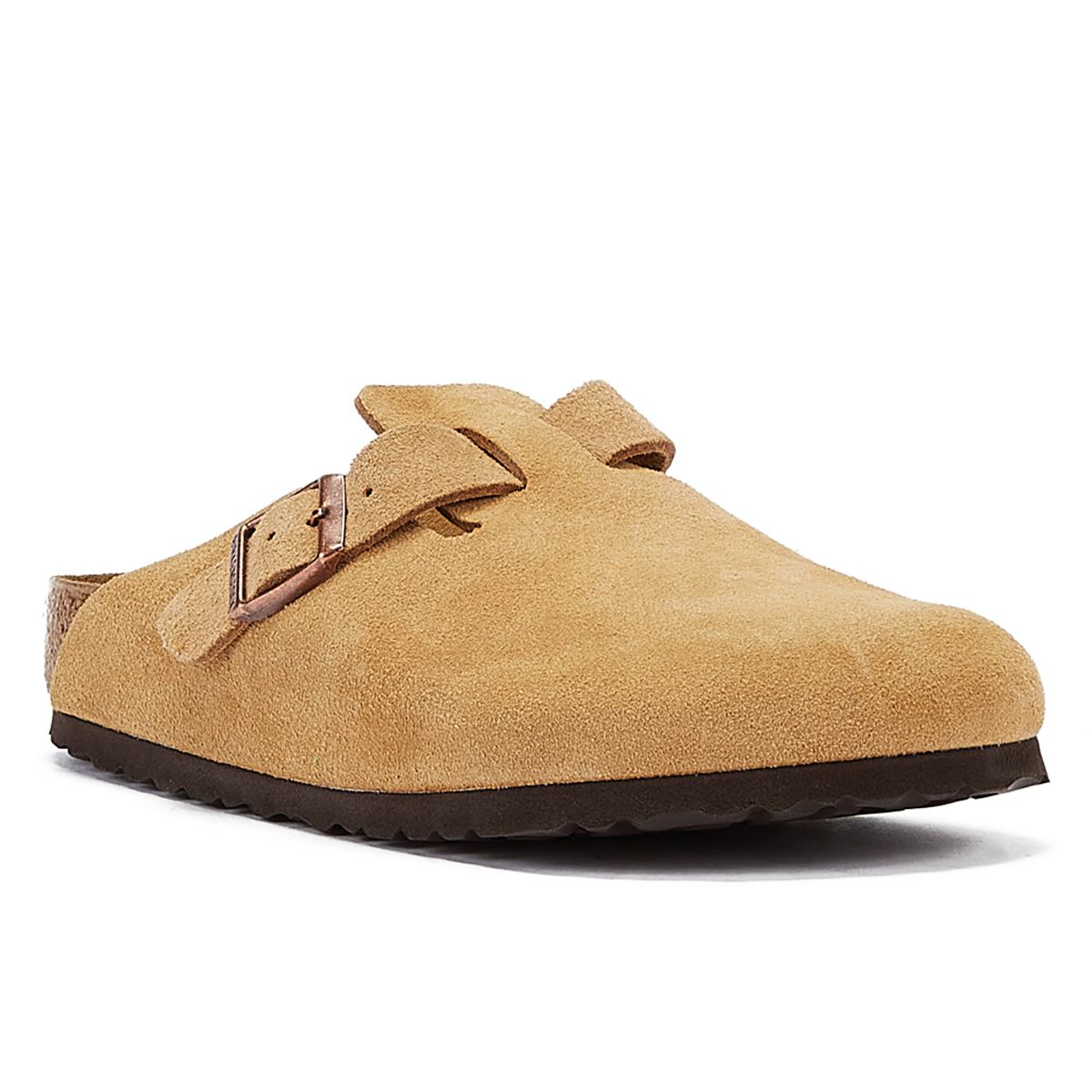 Birkenstock Boston Wildleder Latte Creme Clogs