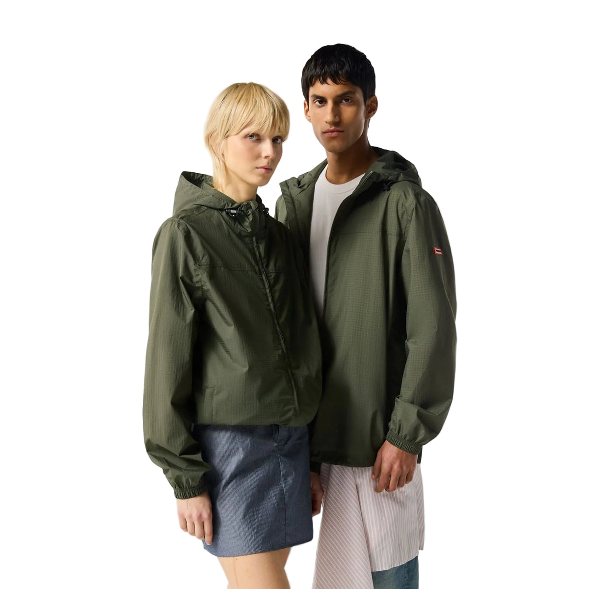 Hunter Packable Rain Verpackbare Regenjacke Unisex Erwachsene Grün