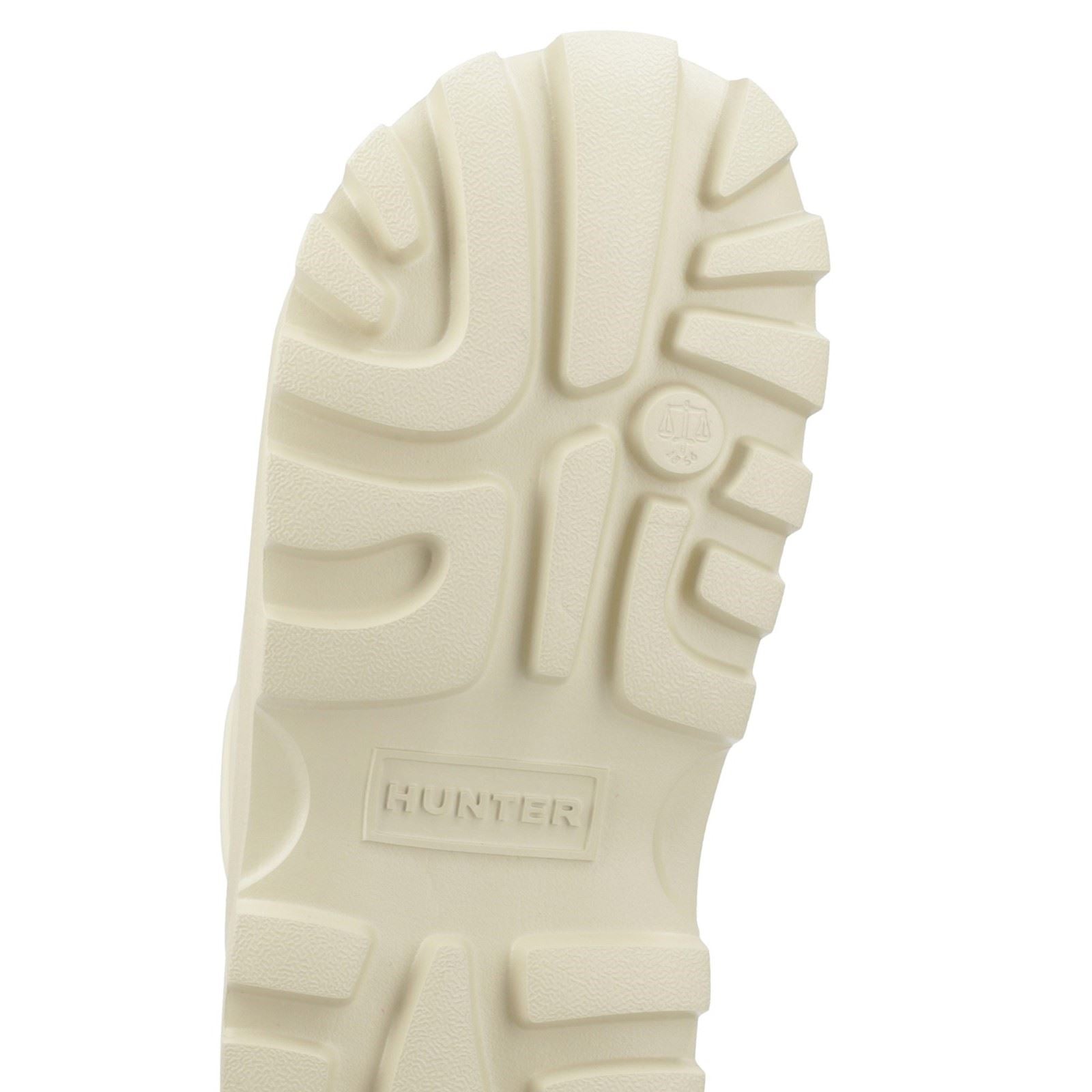Hunter Moulded Stacked Slider Synthetik Damen Kies Pantoletten