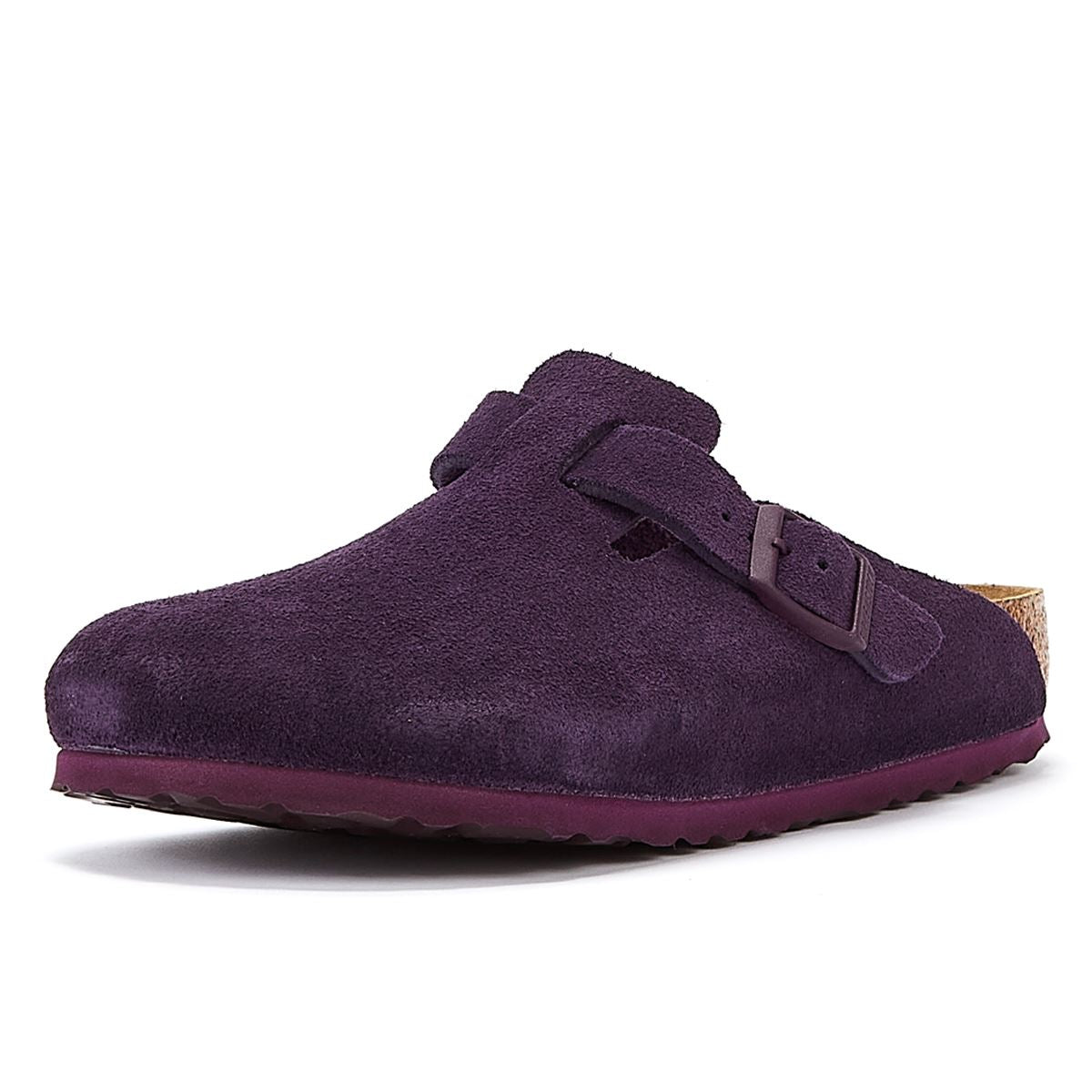 Birkenstock Boston Wildleder Lila Clogs