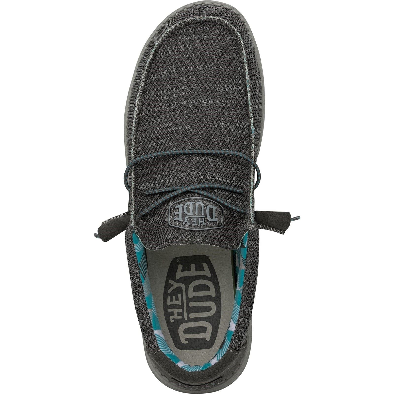 HEYDUDE Wally Sox Kunstwildleder Herren Bootsschuhe In Anthrazit