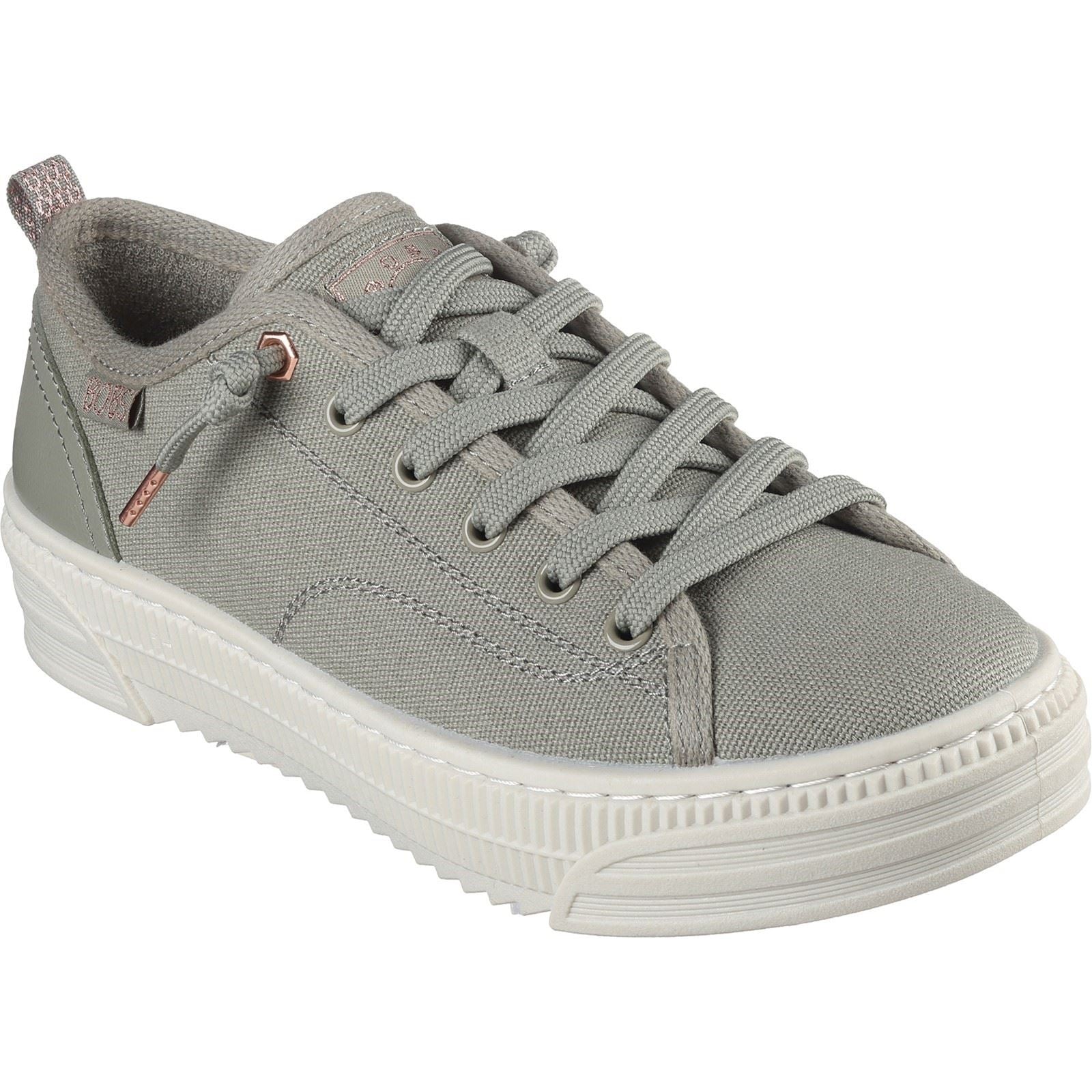 Skechers BOBS Copa Textile Damen Olivgrüne Sneakers