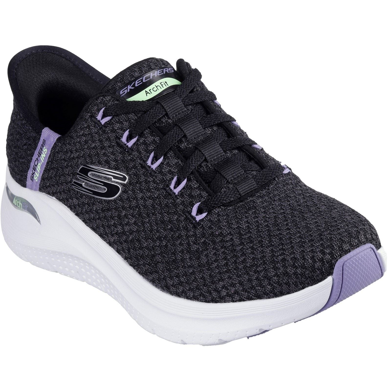 Skechers Arch Fit 2.0 Good Energy Textile Damen-Sneaker In Schwarz/Mehrfarbig