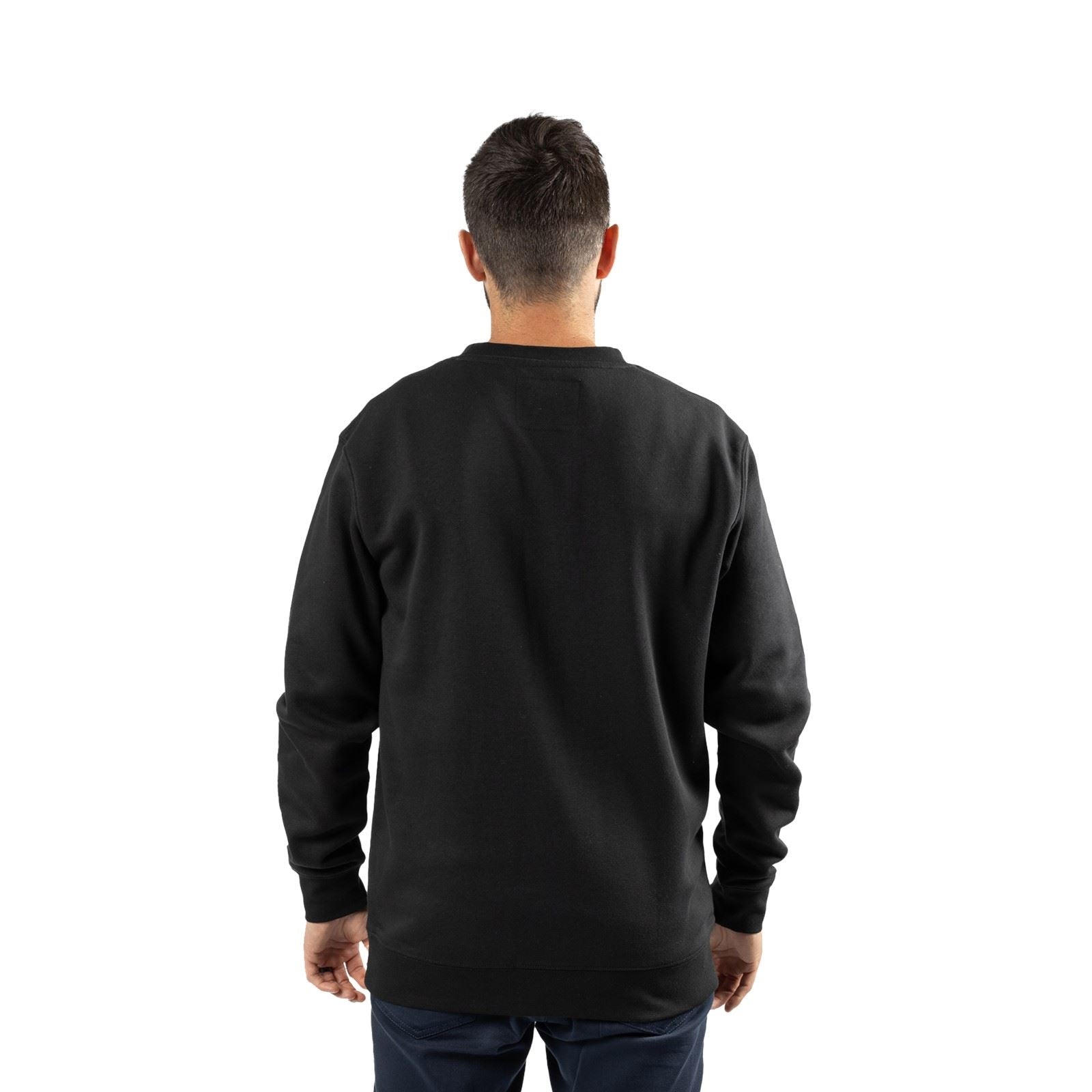 Caterpillar Midweight Crewneck Baumwolle Herren Schwarze Sweatshirt
