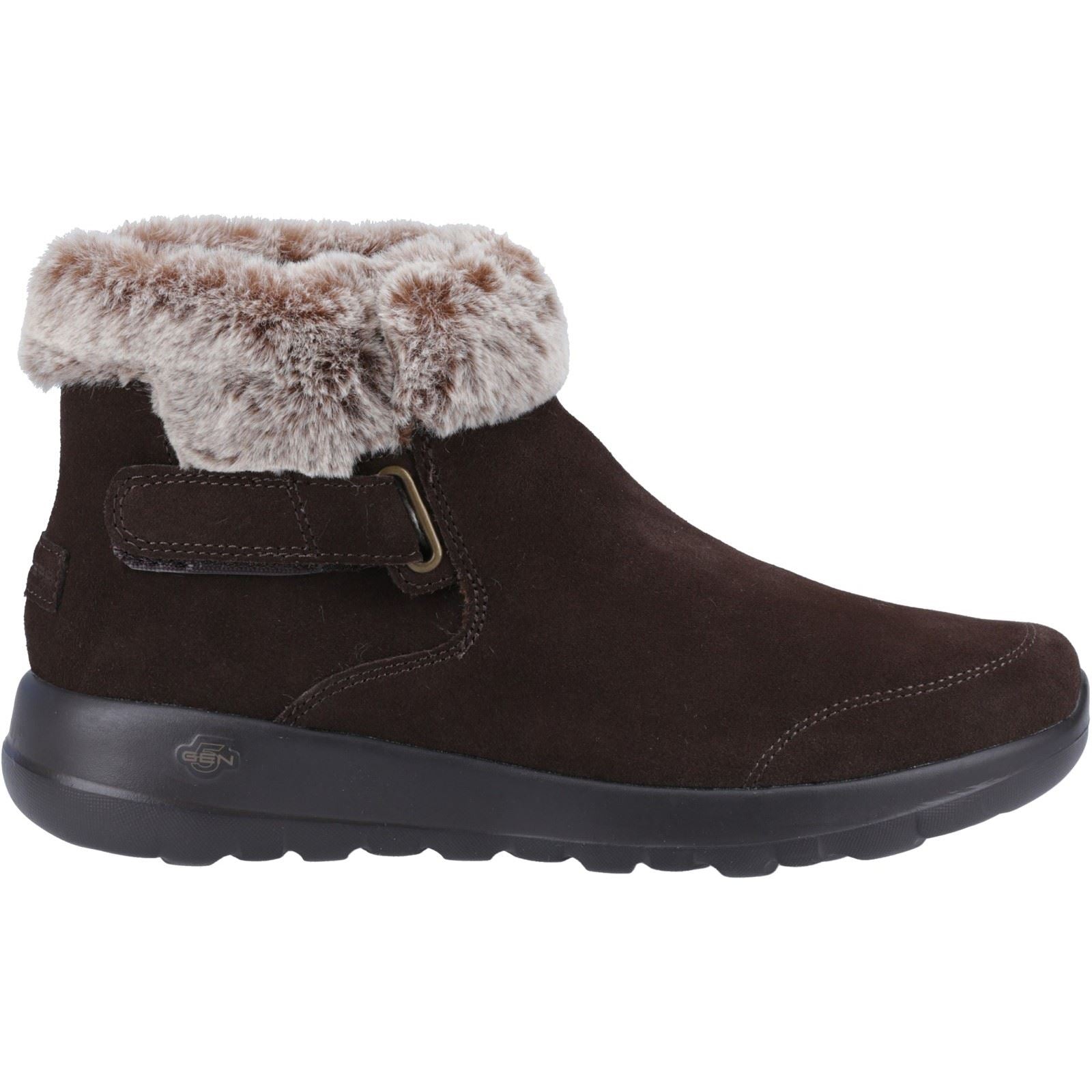 Skechers On-The-Go Joy First Glance Leder Damen Schokoladenstiefel