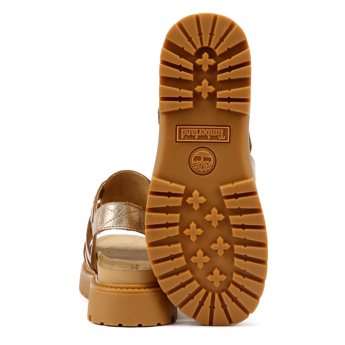 Timberland Clairemont Way Fisherman Damen Sandalen Aus Leder In Gold