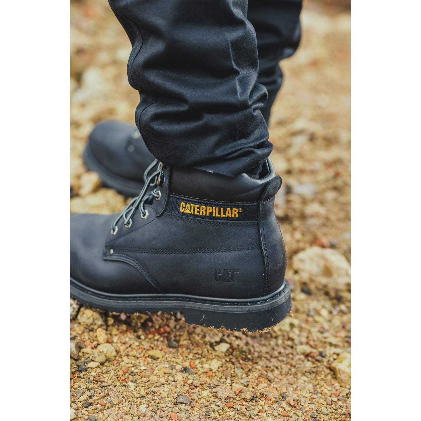 Caterpillar Powerplant S3 Nubuck Schwarz Sicherheitsstiefel