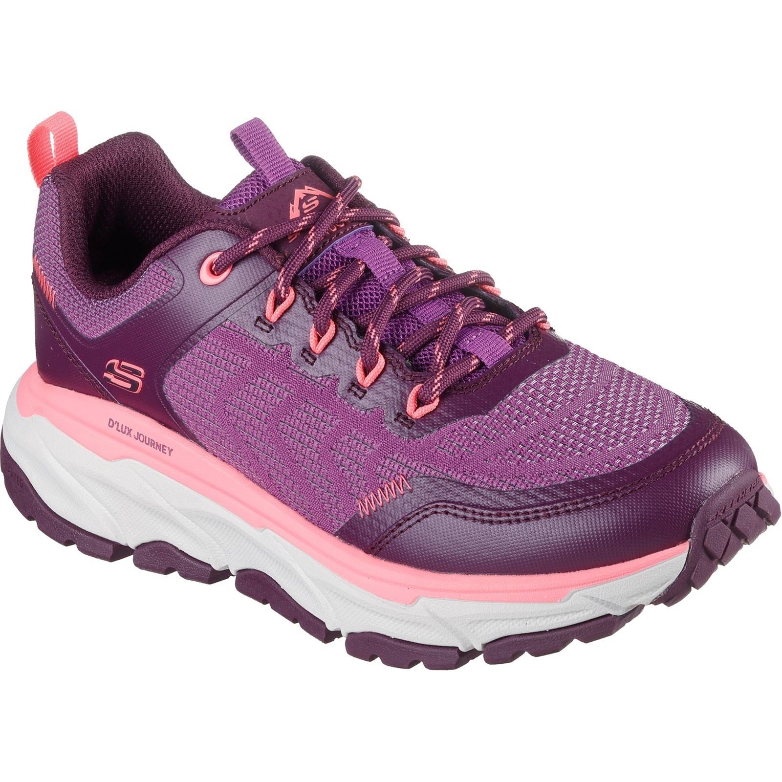 Skechers D'Lux Journey Marigold Synthetische Damen Wanderschuhe In Himbeerfarbe
