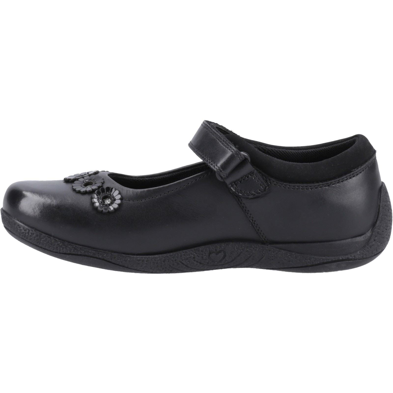 Hush Puppies Christina Junior Mädchenschuhe Aus Schwarzem Leder
