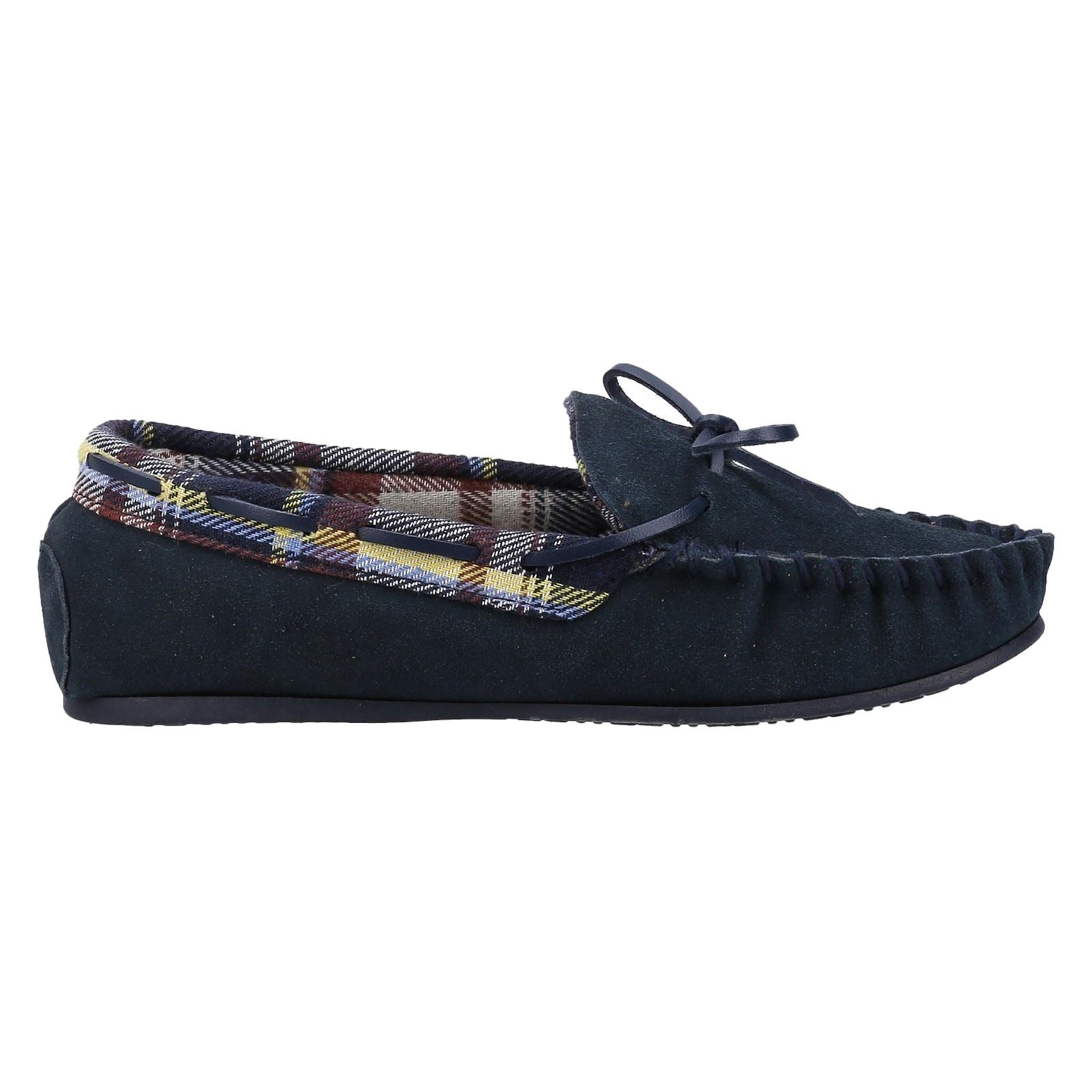 Cotswold Chatsworth Damen Hausschuhe aus Wildleder in Marineblau