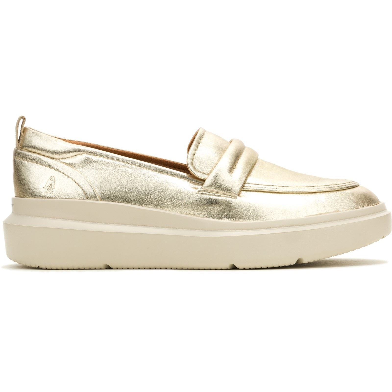 Hush Puppies Joy Penny Damen Champagner Loafer Aus Leder