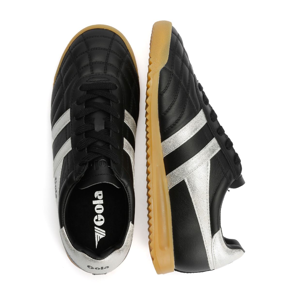 Gola Stadium Leder Damen Schwarze Sneaker