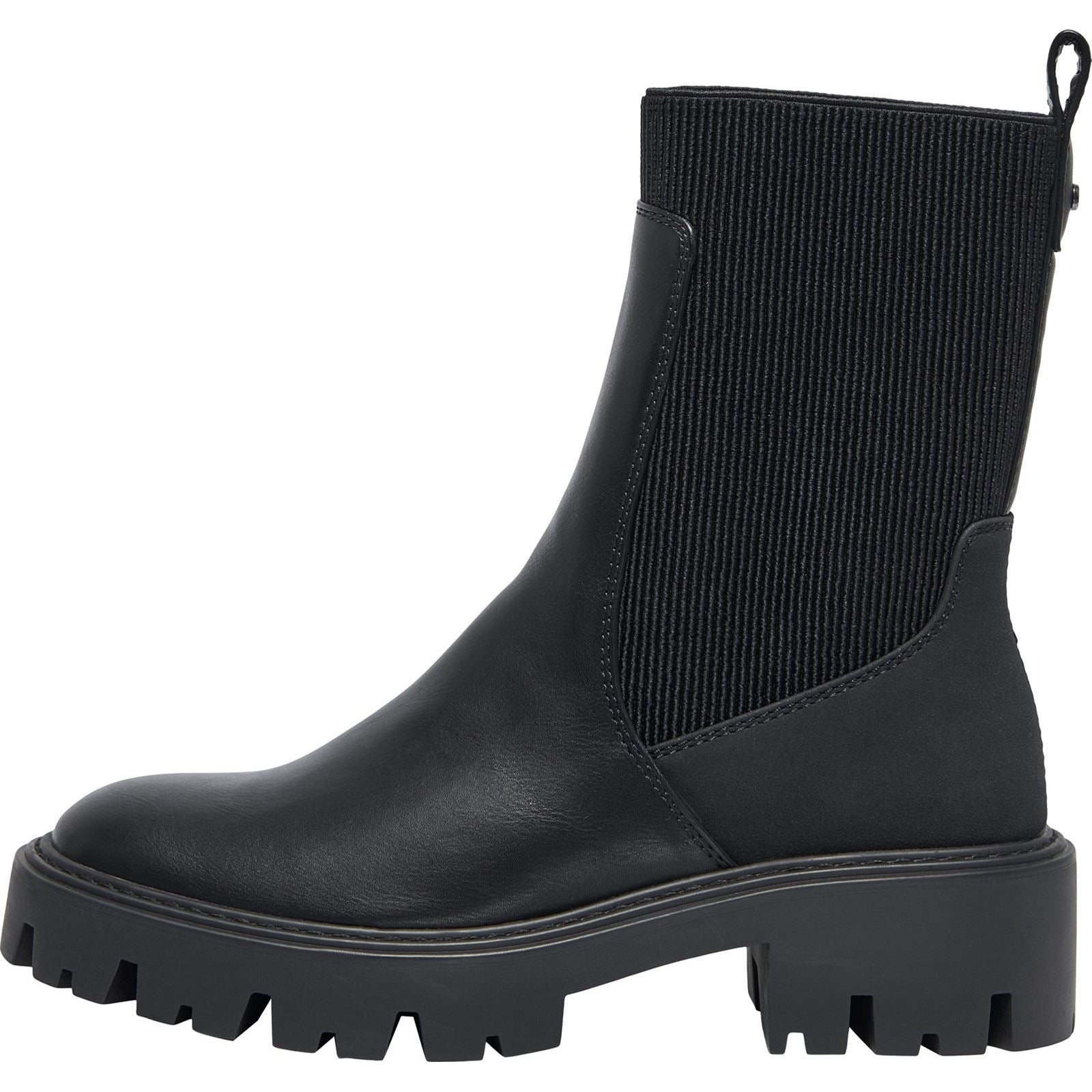 ONLY BETTY-7 Polyester Mischung Damen Schwarze Absatz Stiefeletten