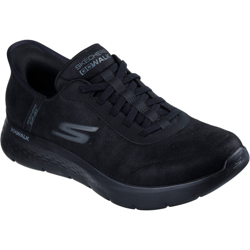 Skechers GO WALK Flex Smooth Motion Textile Herrenschwarze Sneakers