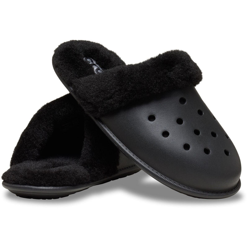 Crocs Classic Fuzz Scuff Thermoplastische Schwarze Herrenpantoletten
