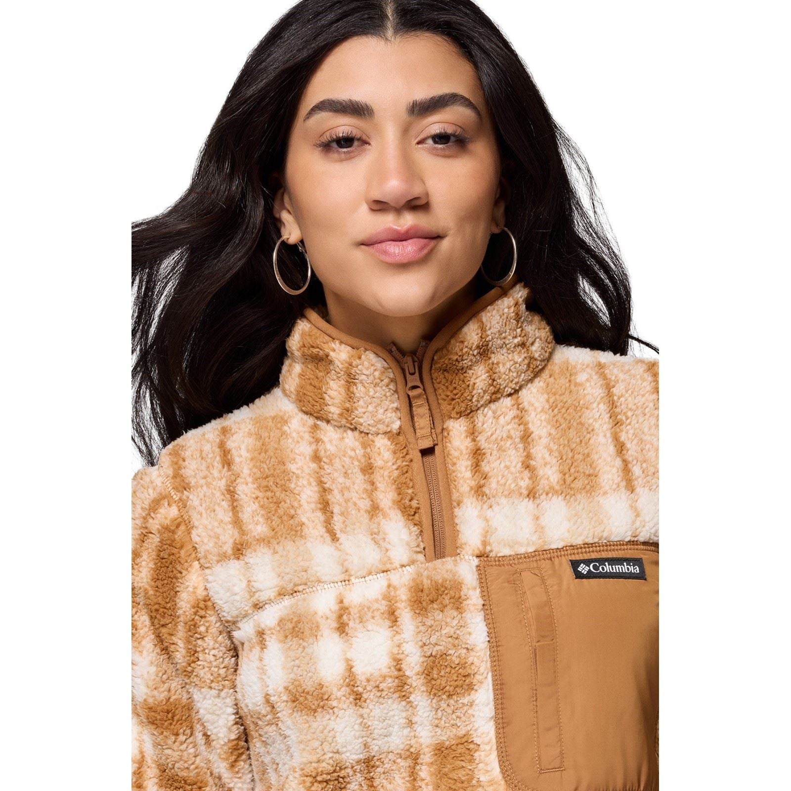 Columbia West Bend 1/4 Zip II Polyester Damen Brauner Pullover