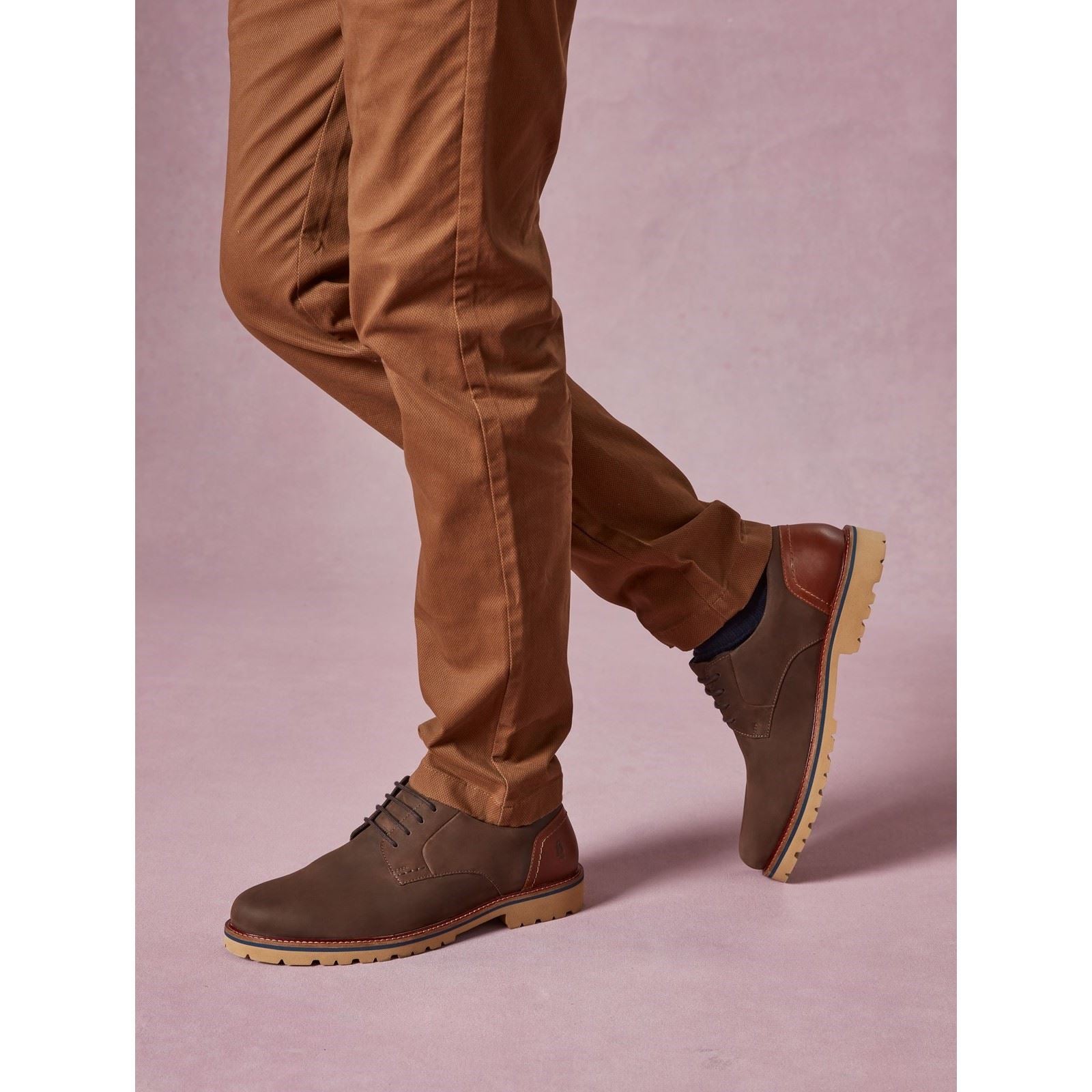 Hush Puppies Marcus Nubuk Herren Schnürschuhe in Braun