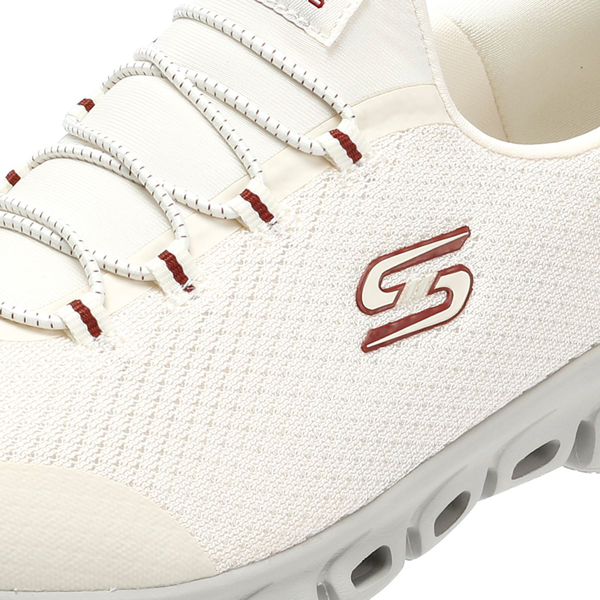 Skechers Slip-Ins Glide Step Vibey Mesh Damen Weiße Sneakers