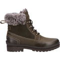 Cotswold Evenlode Leder Damen Khaki Winter Knöchelstiefel