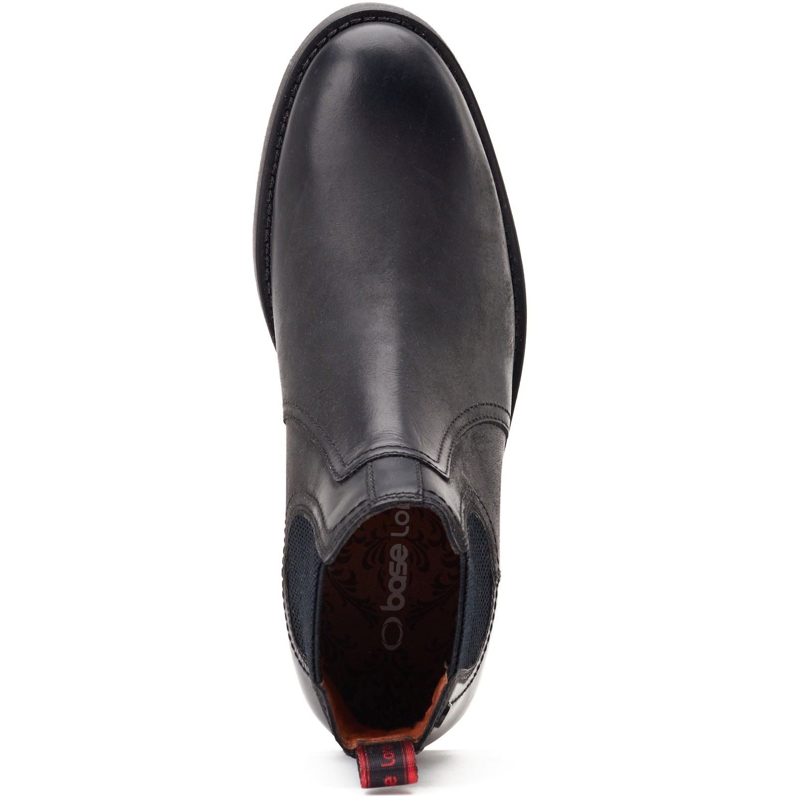 Base London Bateman Leder Herren Schwarze Stiefel