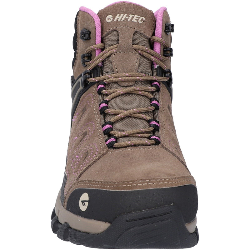 Hi-Tec V-Lite Explorer WP Rindsleder Wanderstiefel Für Damen In Braun/Lila