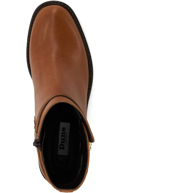 Dune Praising Leder Damen Stiefeletten In Beige