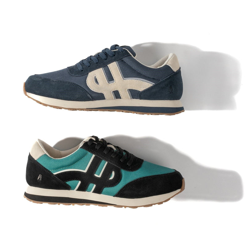 Hush Puppies Seventy8 Herren Sneaker Aus Grünem Leder