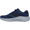 Skechers Arch Fit 2.0 The Keep Leder-Herren-Sneaker In Marineblau/Orange