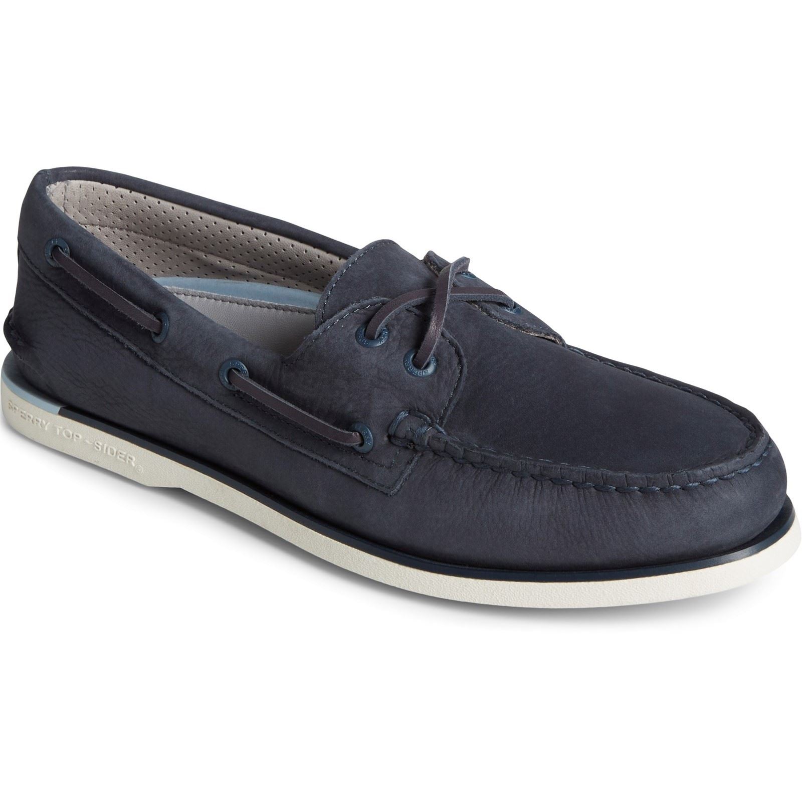 Sperry Gold Authentic Original 2-Eye Nubuk Herrenschuhe In Marineblau