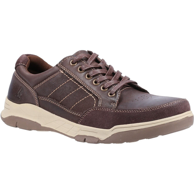 Hush Puppies Finley Leder Herren Kaffee Schnürschuhe