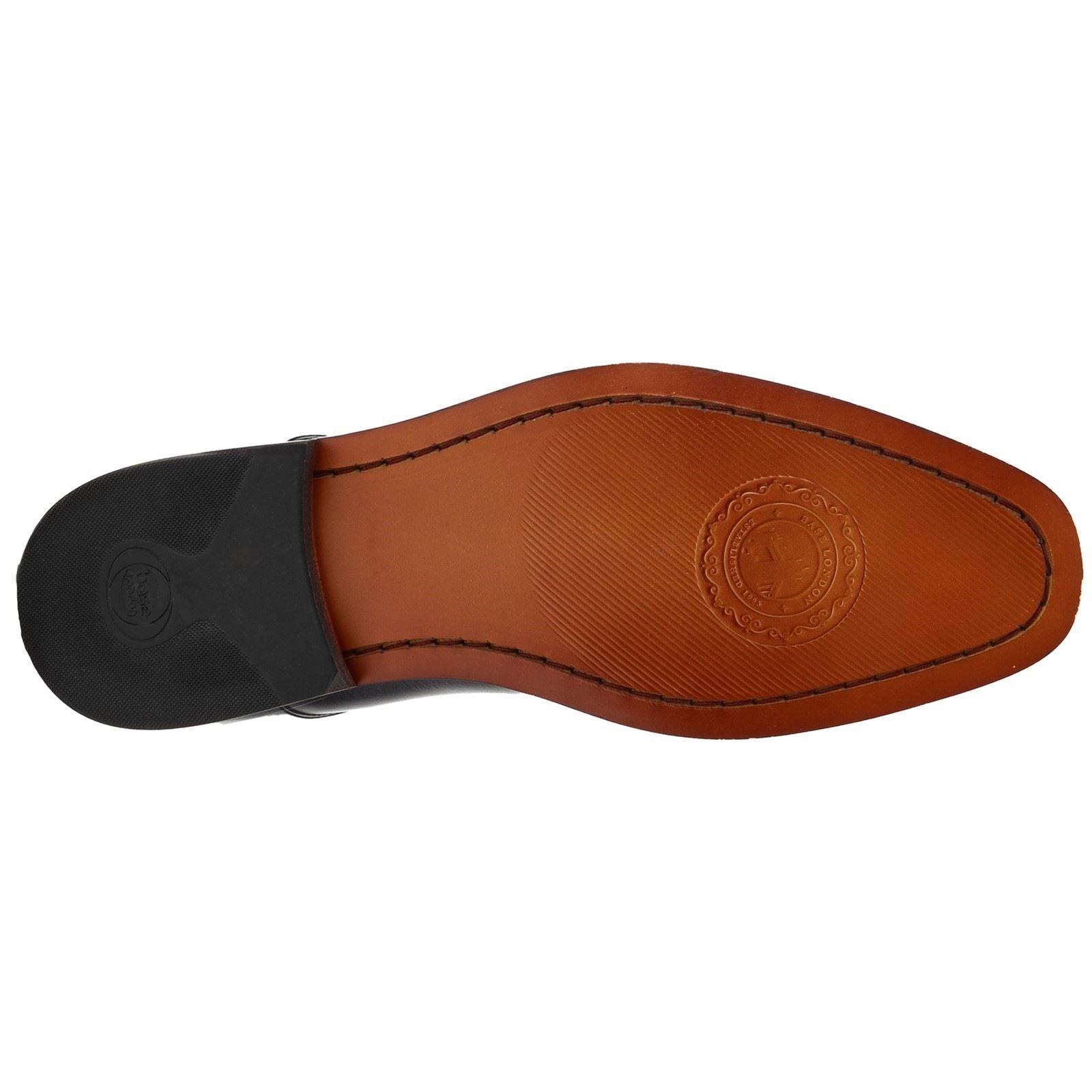 Base London Marley Derby Leder Herren Marineblaue Schnürschuhe