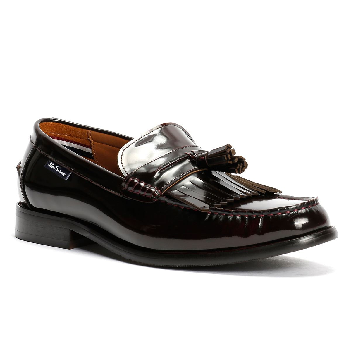 Ben Sherman Buster Leder Herren Rote Slipper