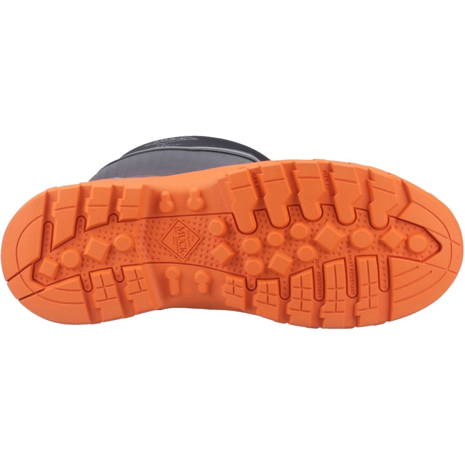 Muck Boots Grit S5 Herren Gummistiefel Schwarz/Orange