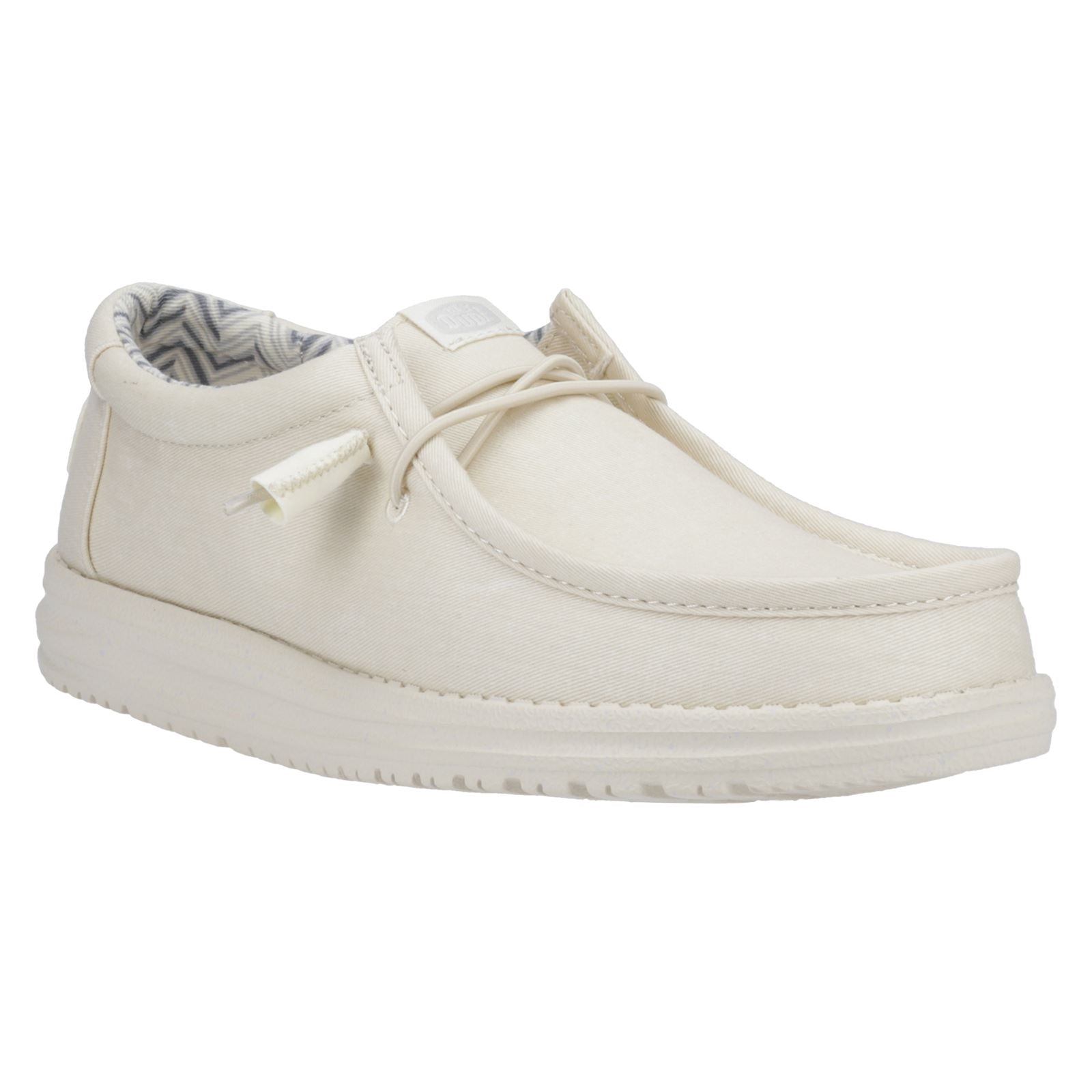 HEYDUDE Wally Canvas 100% Baumwolle Herren Bootsschuhe In Steingrau