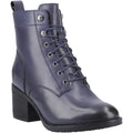 Hush Puppies Harriet Damen Stiefeletten mit hohem Absatz aus navyblauem Leder